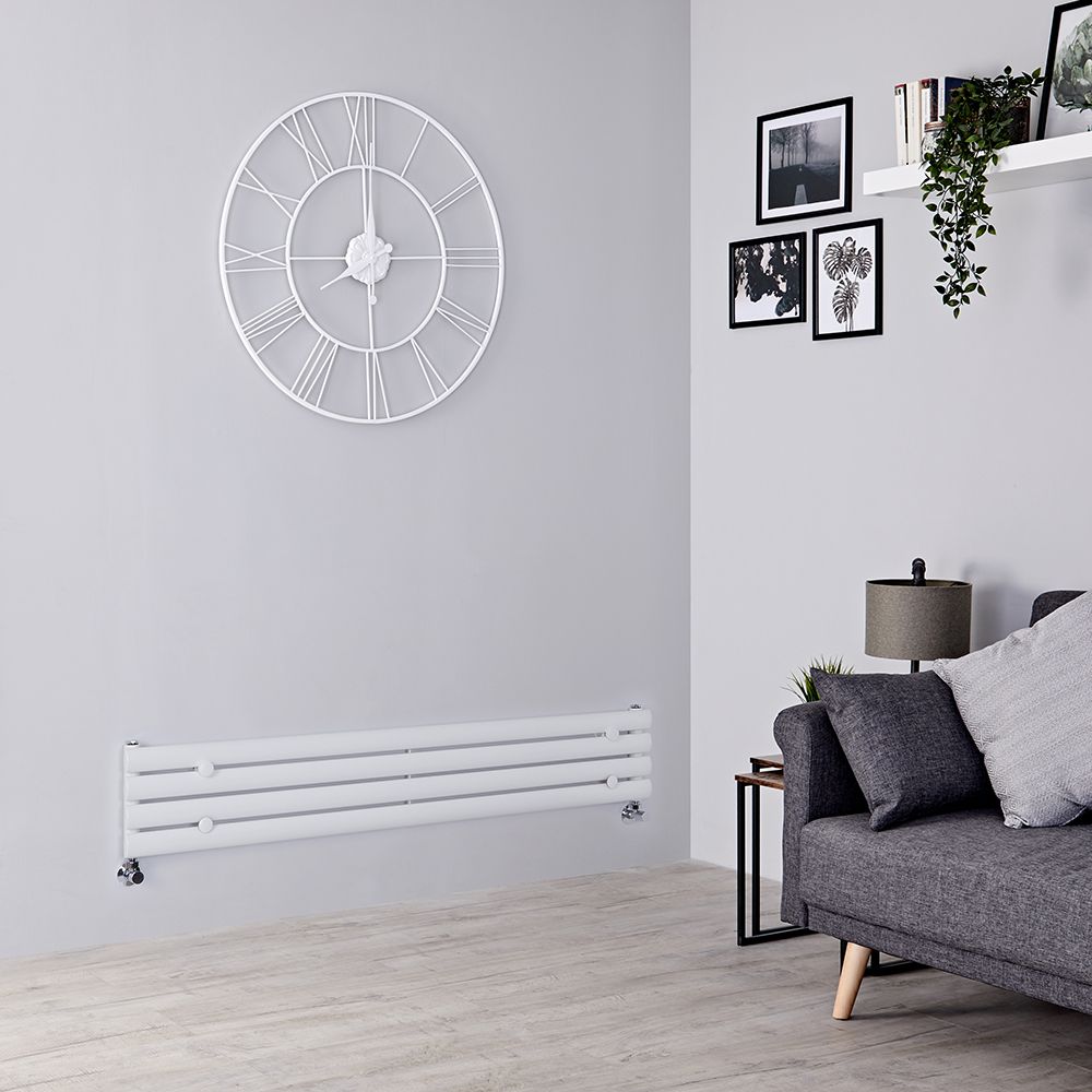 Radiador de Diseño Horizontal Blanco - 236mm x 1400mm - Revive