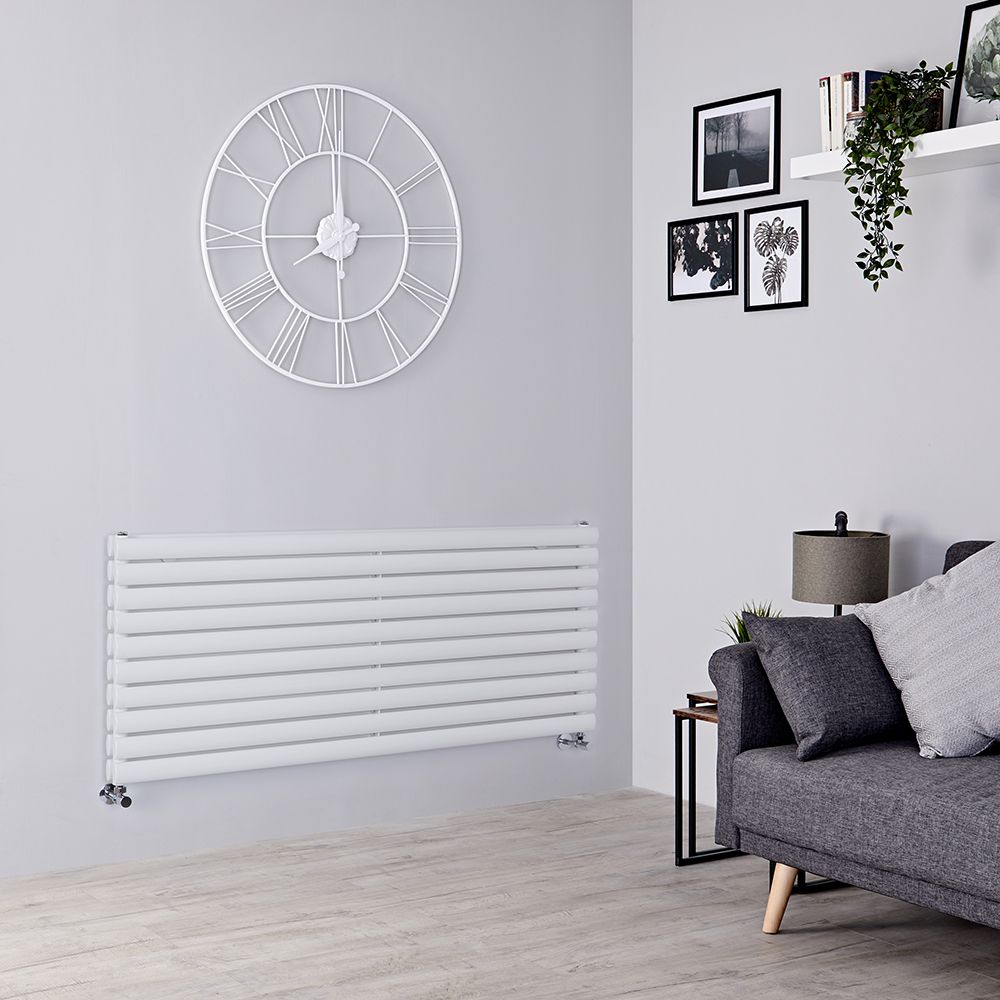Radiador de Diseño Horizontal Blanco - 590mm x 1400mm (Panel Doble) - Revive