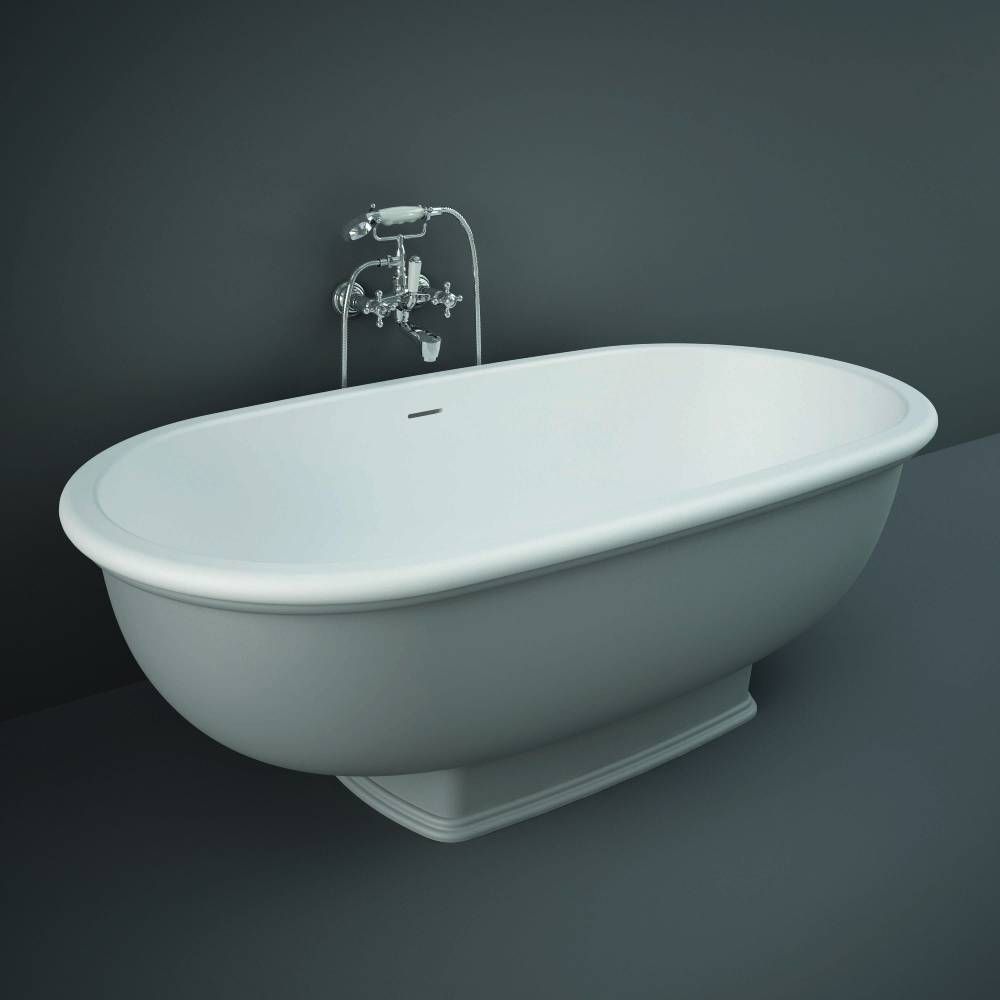 Bañera Exenta Tradicional con Doble Respaldo  - 1560mm x 810mm – Disponible en Distintos Acabados - RAK Washington x Hudson Reed
