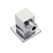 Codo mural cuadrado para ducha de mano con flexible - Kubix