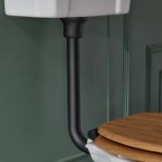 Kit con Tubo de Descarga para WC con Cisterna Baja  - Negro -  Elizabeth