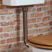 Kit con Tubo de Descarga para WC con Cisterna Baja - Bronce Bruñido -  Elizabeth