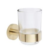 Vaso Porta Cepillo de Dientes Moderno - Oro Satinado - Ayanna