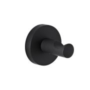 Percha de Baño para Batas, Toallas y Albornoces con Acabado de Color Negro - Nox