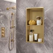 Hornacina de Ducha para Nicho de Pared - 340mm x 640mm - Estante de Ducha Rectangular para Accesorios - Disponible en Distintos Acabados