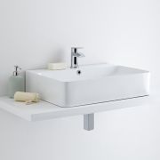 Lavabo Sobre Encimera Rectangular de Cerámica 600x420mm - Exton