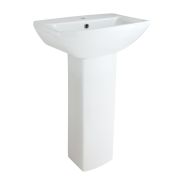Lavabo con Pedestal Moderno de 500mm - (1 Agujero para la Grifería) - Halwell