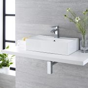 Lavabo Sobre Encimera Rectangular de Cerámica 550x310mm - Halwell