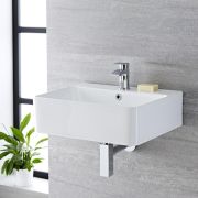 Lavabo Suspendido Rectangular de Cerámica 520x420mm - Exton