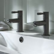 Par de Grifos de Lavabo en Estilo Moderno - Negro - Nox