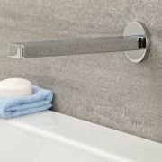 Caño de Lavabo o Bañera Mural de Latón con Acabado Cromado - Aldwick