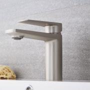 Grifo Mezclador Monoforo de Color Níquel Cepillado para Lavabo - Harting