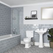 Conjunto de Baño Tradicional Completo Bañera, Inodoro y Consola con Lavabo - Richmond