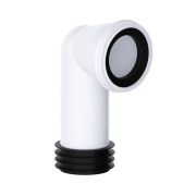 Manguito Conector de 90 Grados para WC - Blanco - Cranplas