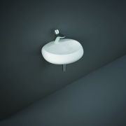 Lavabo Suspendido Moderno Blanco Opaco - 550mm x 425mm (1 Agujero para la Grifería) - RAK Cloud x Hudson Reed