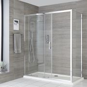 Puerta de Ducha Corredera - Disponible en Distintas Medidas y con Panel Lateral - Portland