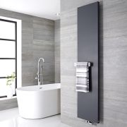 Radiador de Diseño Vertical con Barra Portatoallas - 1820mm x 400 mm - Antracita - Rubi