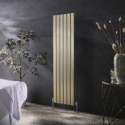 Radiador Vertical - Esbelto - Plano - Oro Satinado - 1600mm x 450mm (Panel Único) - Delta