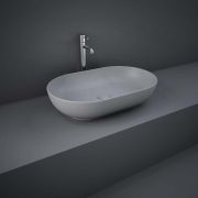 Lavabo Sobre Encimera Oval Moderno - 550mm x 360mm (Sin Agujeros para la Grifería) - Disponible en Distintos Acabados - RAK Feeling x Hudson Reed