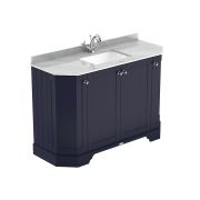 Mueble de Lavabo Tradicional Angular - 1220mm con Encimera de Mármol Gris - Disponible en Distintos Acabados y con Selección de Lavabo - Old London
