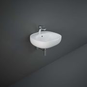 Lavabo Suspendido Moderno Blanco Lúcido - 510mm x 440mm (1 Agujero para la Grifería) - RAK Ilusion x Hudson Reed