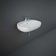 Lavabo Suspendido Moderno Blanco Lúcido - 660mm x 440mm (1 Agujero para la Grifería) - RAK Ilusion x Hudson Reed
