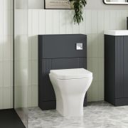 Mueble de WC a Suelo de 500mm con Diseño Acanalado - Disponible en Distintos Acabados