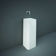 Lavabo Independiente Cuadrado Moderno Blanco Lúcido - 360mm (Sin Agujeros para la Grifería) - RAK Petit x Hudson Reed