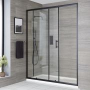 Puerta de Ducha Corredera Frontal Nox con Plato de Ducha - Disponible en Distintas Medidas