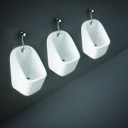 Sistema para Urinario Empotrable Completo con 3 Urinarios - RAK Series 600  x Hudson Reed
