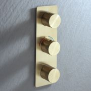 Mezclador de Ducha Termostático Moderno de 3 Salidas con Desviador  - Disponible en Distintos Acabados - Lune