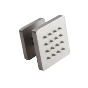 Jet de Ducha Cuadrado de Latón Color Níquel Cepillado