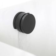 Mezclador de Ducha Termostático Negro de 2 Salidas con Desviador, Llenador de Bañera para Rebosadero y Telefonillo - Nox