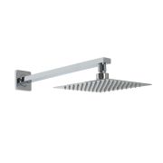Alcachofa de Ducha Cuadrada de 200mm y Brazo de Pared - Kubix