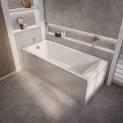 Bañera Moderna con Un Respaldo Lateral - Disponible en Distintas Medidas y con Selección de Faldones Impermeable - Sandford