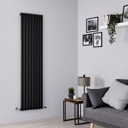 Radiador de Diseño Vertical Negro - 1780mm x 472mm (Panel Único) - Revive