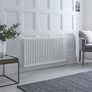 Radiador Eléctrico Tradicional Horizontal con Columnas Dobles Blanco - 600mm x 1190mm - con Selección de Termostatos Wi-Fi  - Regent
