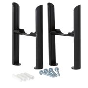 Conjunto de Soporte para Montaje a Suelo Negro para Radiadores Tradicionales con 3 Columnas - Regent