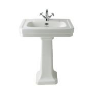 Lavabo con Columna - 640mm - 1 Agujero para la Grifería  - Victrion de Hudson Reed