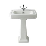 Lavabo con Columna - 540mm - 1 Agujero para la Grifería  - Victrion de Hudson Reed