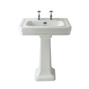 Lavabo con Columna - 540mm - 2 Agujeros para la Grifería  - Victrion de Hudson Reed