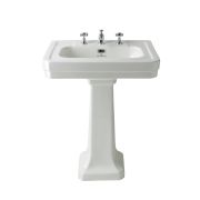 Lavabo con Columna - 540mm - 3 Agujeros para la Grifería  - Victrion de Hudson Reed
