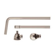 Válvula de Desagüe para Bañera con Tapón Click-Clack a Vista con Rebosadero - Color Níquel Cepillado - Hudson Reed