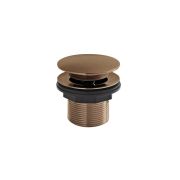 Válvula de Desagüe para Bañera Click-Clack sin Rebosadero - Color Latón de Color Cobre Cepillado de 60mm (no Acanalado) - Hudson Reed