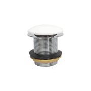 Válvula de Desagüe para Bañera con Tapón Click-Clack sin Rebosadero - Color Blanco de 60mm (no Acanalado) - Hudson Reed