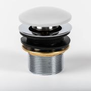 Válvula de Desagüe para Lavabo Click-Clack sin Rebosadero - Color Blanco (no Acanalado) - Hudson Reed