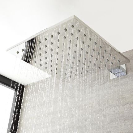 Rociador de ducha empotrable de techo - Carmenta Wellness - rectangular /  lluvia / cascada