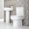 Conjunto para Baño Completo con Inodoro Adosado y Lavabo con Pedestal -  Covelly