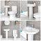 Conjunto para Baño Completo con Inodoro Adosado y Lavabo con Pedestal -  Covelly