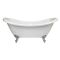 Bañera Acrílica Clásica Exenta Blanca de 1750mm x 730mm con Doble Respaldo - Selección de Patas en Distintos Estilos y Acabados - Legend